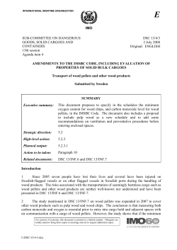IMO SUB-COMMITTEE ON DANGEROUS GOODS, SOLID