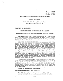 Award 19320 Docket 31731 - Brotherhood of Locomotive Engineers