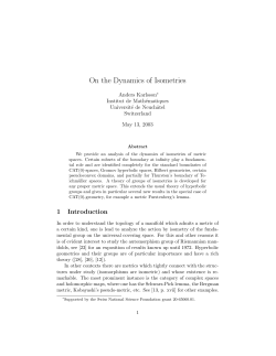 On the Dynamics of Isometries