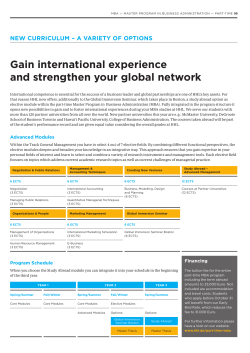 Gain international experience and strengthen your global network
