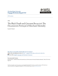 The Black Death and Giovanni Bocaccio`s The Decameron`s