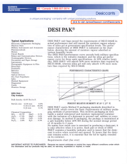 DESI PAK Specs: Performance Graph, Container Data Table