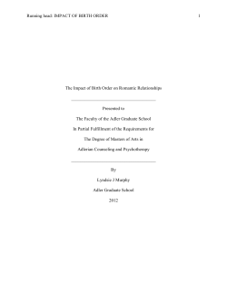 IMPACT OF BIRTH ORDER 1