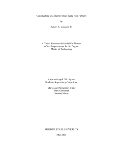 Constructing a Model for Small Scale Fish Farmers by Robert A