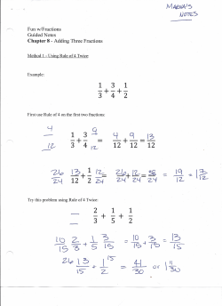 .~ Fun w/Fractions Guided Notes Chapter 8