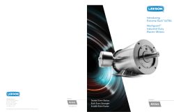 LEESON Extreme Duck Brochure - AEGIS&reg; Shaft Grounding Rings