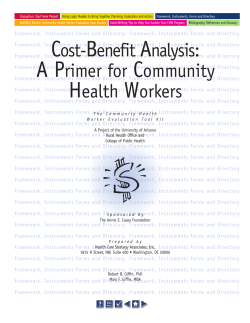 Cost-Benefit Analysis - Arizona Prevention Research Center