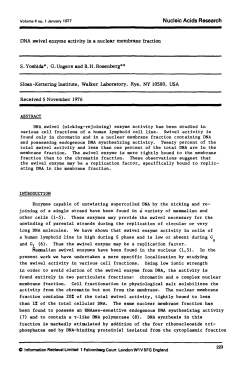 DMA. swivel enzyme activity in a nuclear membrane fraction S
