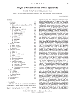 Analysis of Nonvolatile Lipids by Mass Spectrometry
