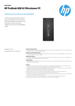 HP ProDesk 600 G2 Microtower PC
