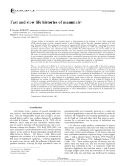 Fast and slow life histories of mammals1