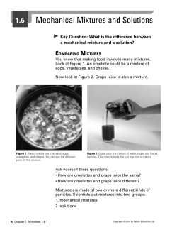 Mechanical Mixtures and Solutions