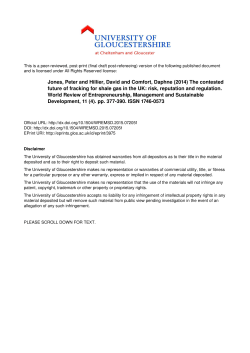 The contested future of fracking for shale gas in the UK