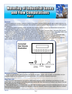 Metering of Industrial Gases and Flow Computations