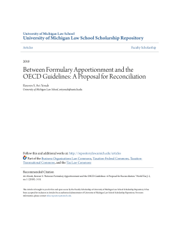 Between Formulary Apportionment and the OECD Guidelines: A