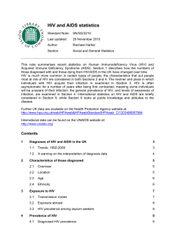 HIV and AIDS statistics