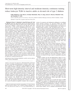 Short-term high-intensity interval and moderate