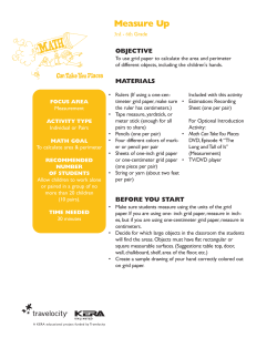 Measure Up - Math Can Take You Places