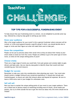 Know your audience Know the competition Choose wisely Budget