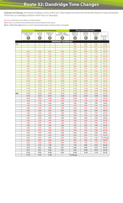 Route 32: Dandridge Time Changes