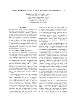 Generic Sentence Fusion is an Ill-Defined