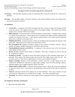 Procedure for DNA Extraction using the EZ1 Advanced XL 1.0