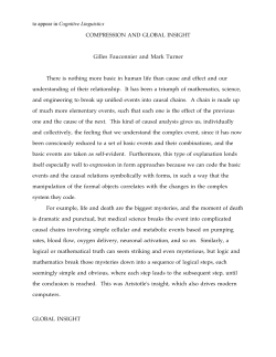 to appear in Cognitive Linguistics COMPRESSION AND GLOBAL