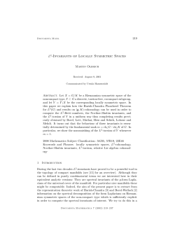 L2-Invariants of Locally Symmetric Spaces