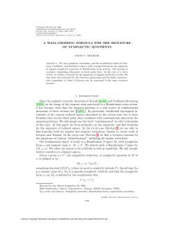 A WALL-CROSSING FORMULA FOR THE SIGNATURE OF