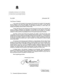 congregatio de cultu divino et disciplina sacramentorum