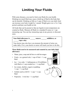 Limiting Fluids - Spanish - Health Information Translations