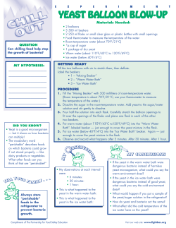 Materials Needed - The Food Detectives Fight BAC!