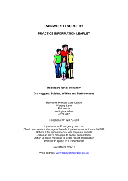Practice Leaflet November 2016