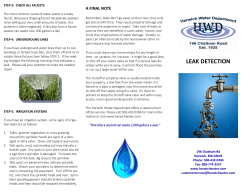 leak detection - Harwich Water Department