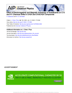 Effect of Electronegativity and Magnetic Anisotropy of Substituents