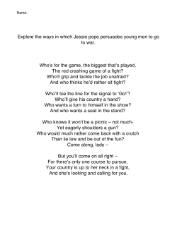 Explore the ways in which Jessie pope persuades young men to go