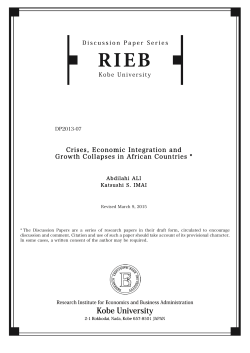 Crises, Economic Integration and Growth Collapses in African