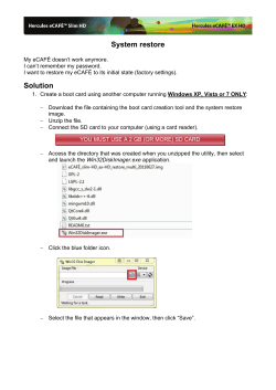 System restore Solution