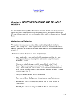INDUCTIVE REASONING AND RELIABLE BELIEFS