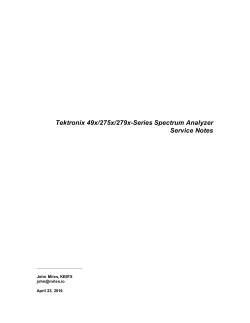 Tektronix 49x/275x-series service notes