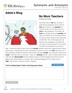 Synonyms and Antonyms Adele`s Blog No More Teachers