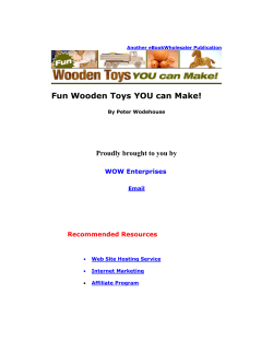 Fun Wooden Toys YOU can Make!