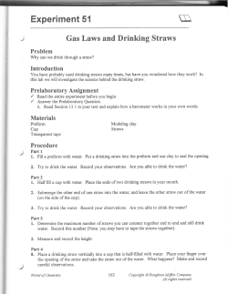 EXP#51 Gas laws and straws