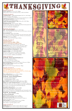 Thanksgiving Volunteer Opportunities