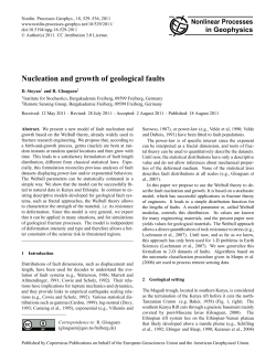 Nucleation and growth of geological faults