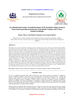 An ethnobotanical study of medicinal plants of the