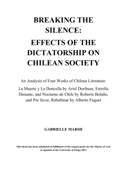 breaking the silence: effects of the dictatorship on chilean society