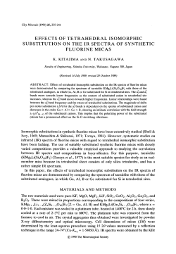 effects of tetrahedral isomorphic substitution on the ir spectra of