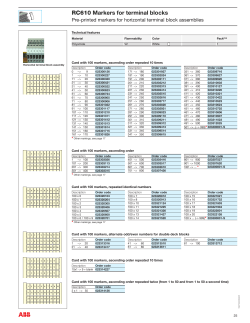 RC610 Markers for terminal blocks