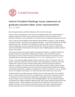 Interim President Rawlings issues statement on graduate assistant